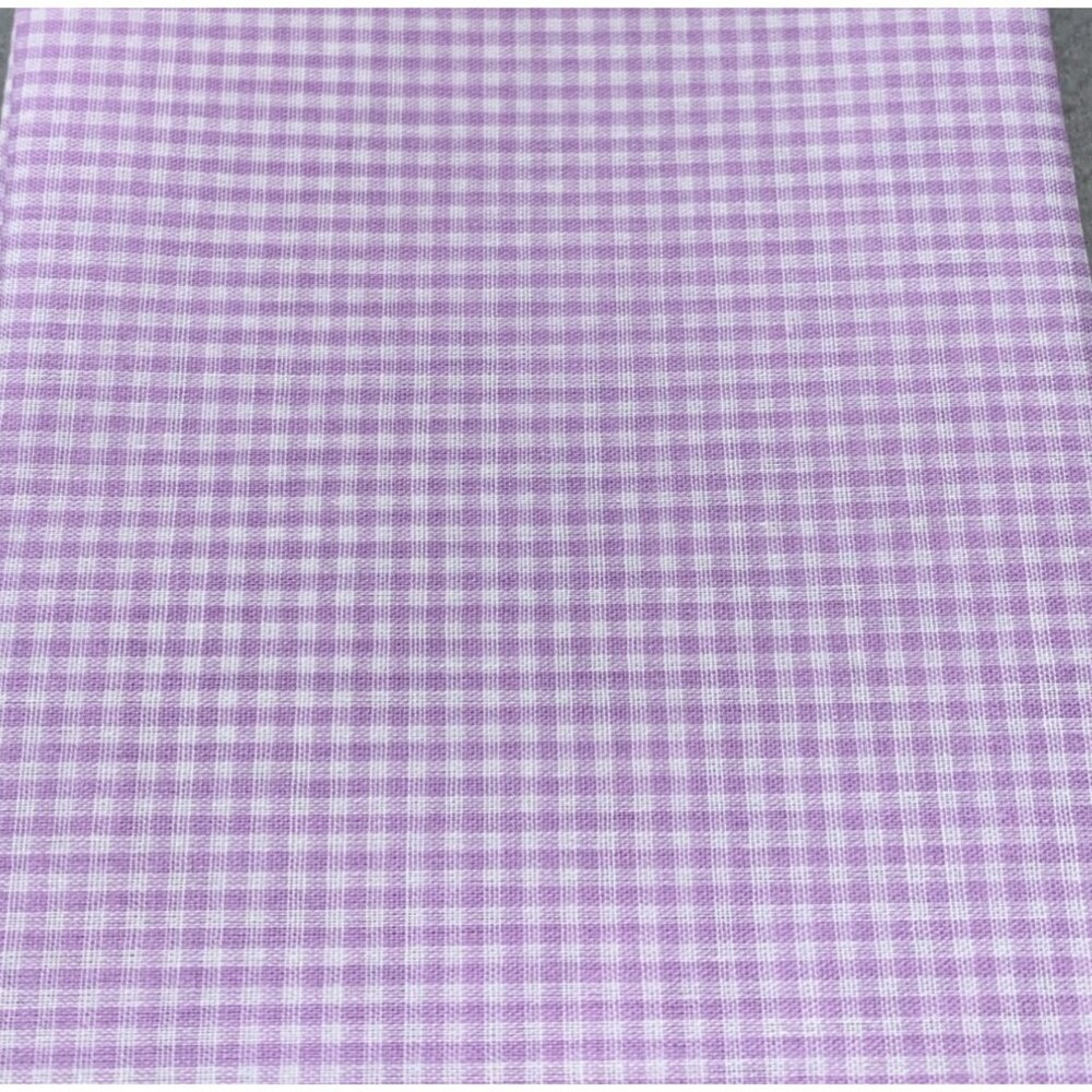 Purple Gingham Fat Quarter 18x22" Cotton Quilting Fabric Craft Supplies